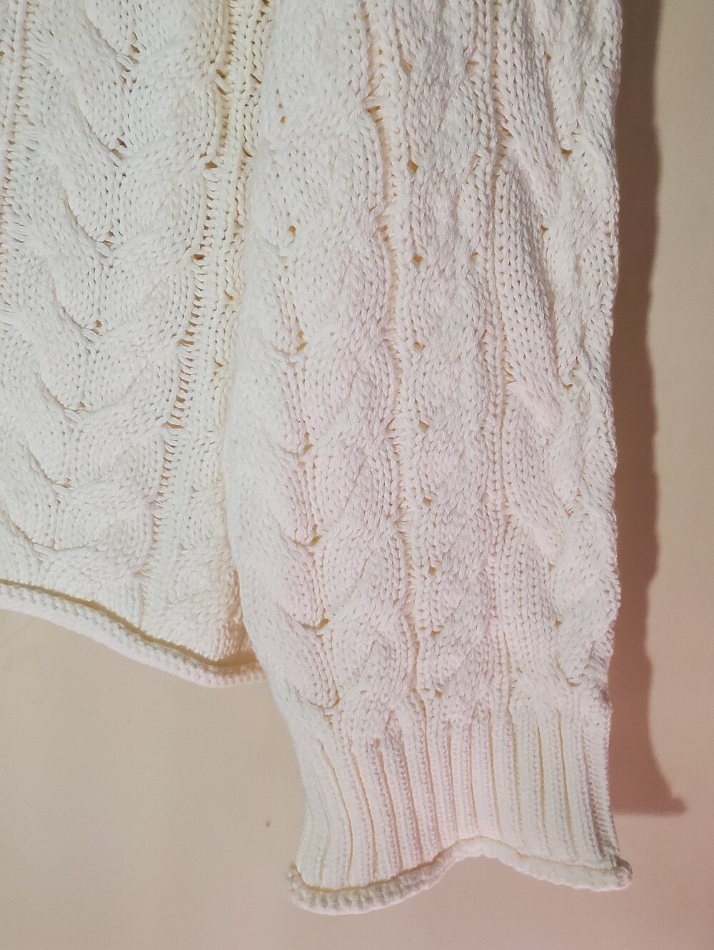 J.Crew 2025 Rollneck Cable Knit Sweater Ivory 100% Cotton - Picture 12 of 14